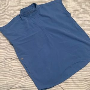 Figs scrubs rafaela top ceil blue